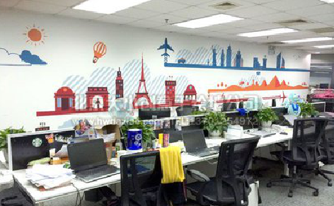  邓州教你设计办公室墙绘的方法。