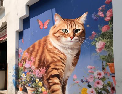  邓州自己绘制有个性的手绘墙